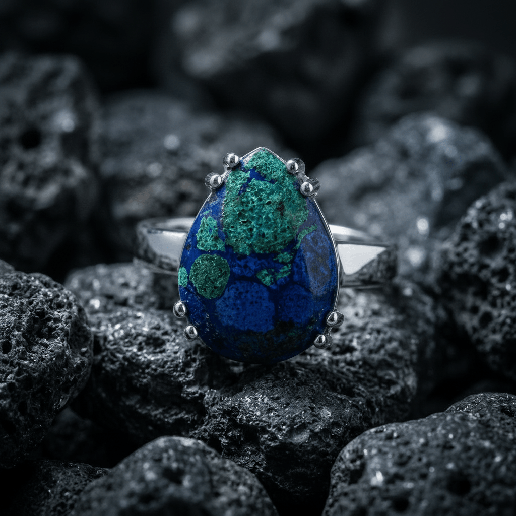 Azure Malachite Ring - A Gemstone of Heavenly Beauty - Stellify Jewellery