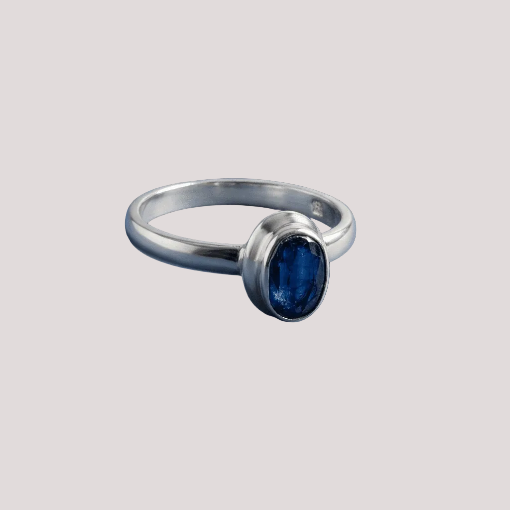 Blue Sapphire, Sterling Silver ring - Stellify Jewellery