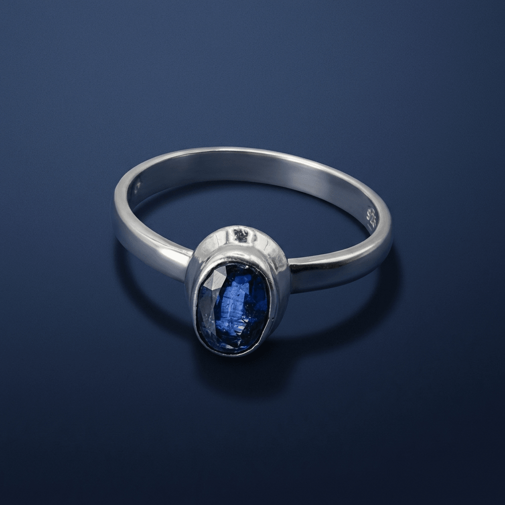Blue Sapphire, Sterling Silver ring - Stellify Jewellery
