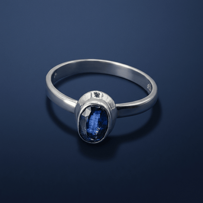 Blue Sapphire, Sterling Silver ring - Stellify Jewellery