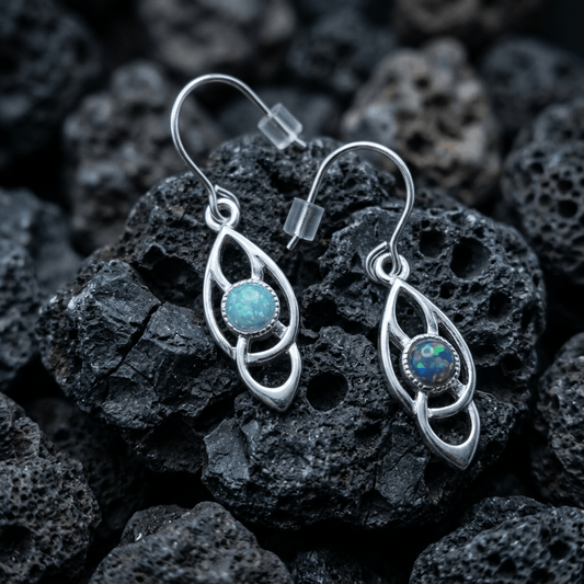 Clara Courage Collection Ethiopian Opals & Sterling Silver earrings - Stellify Jewellery