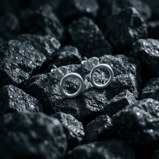 Sterling Silver open circle stud earrings - Stellify Jewellery
