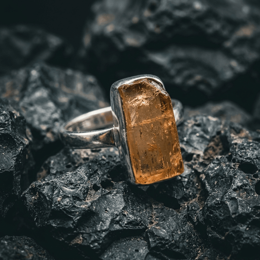 Stunning, raw, Citrine, Sterling Silver 925 ring - Stellify Jewellery