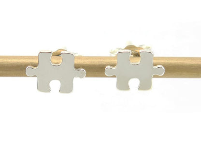 Jigsaw Puzzle Piece Stud Earrings - Stellify