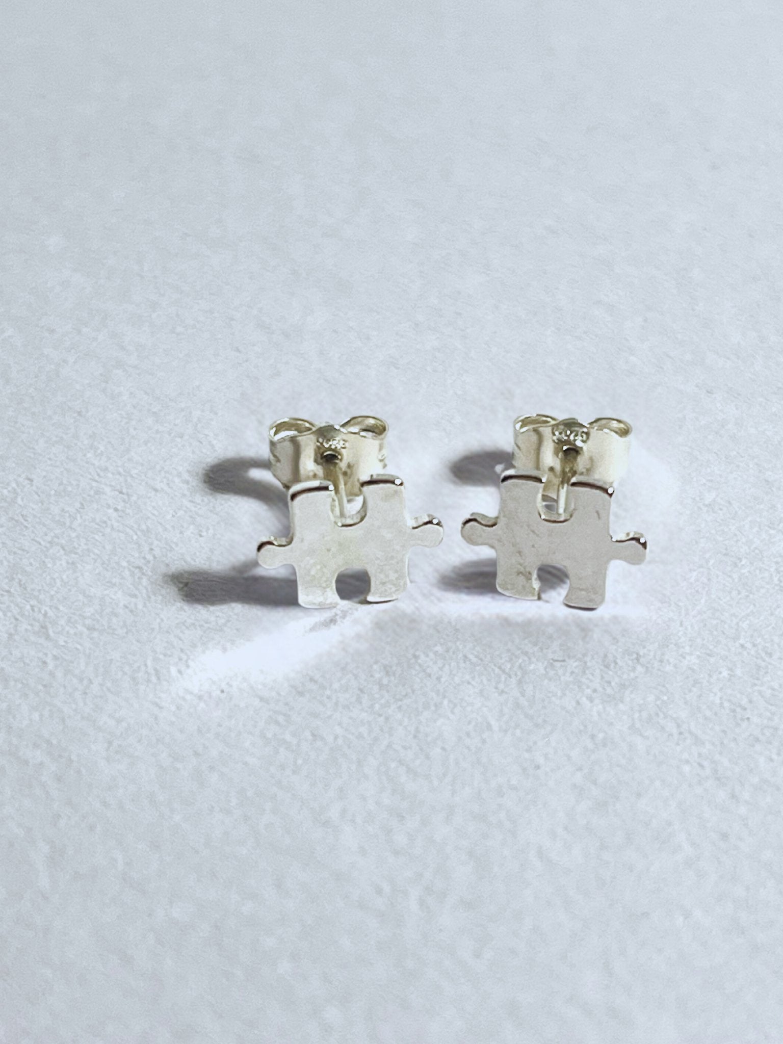 Jigsaw Puzzle Piece Stud Earrings - Stellify