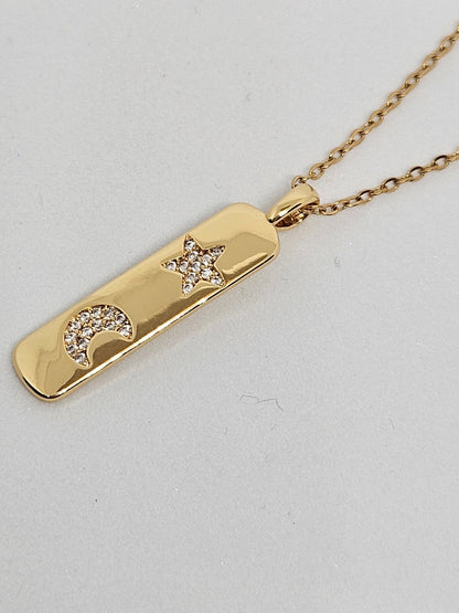 Steorra Star and Moon Necklace - Stellify