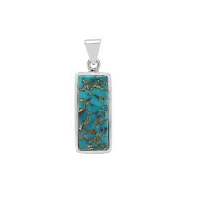 Sterling Silver Copper Mojave Turquoise Pendant Necklace - Stellify