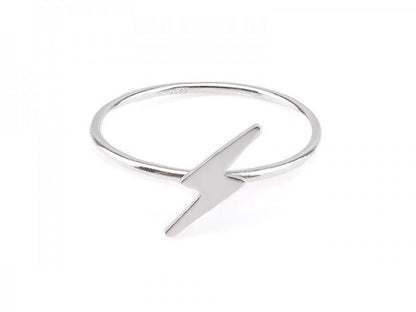 Sterling Silver Lightning Bolt Stacking Rings - Stellify
